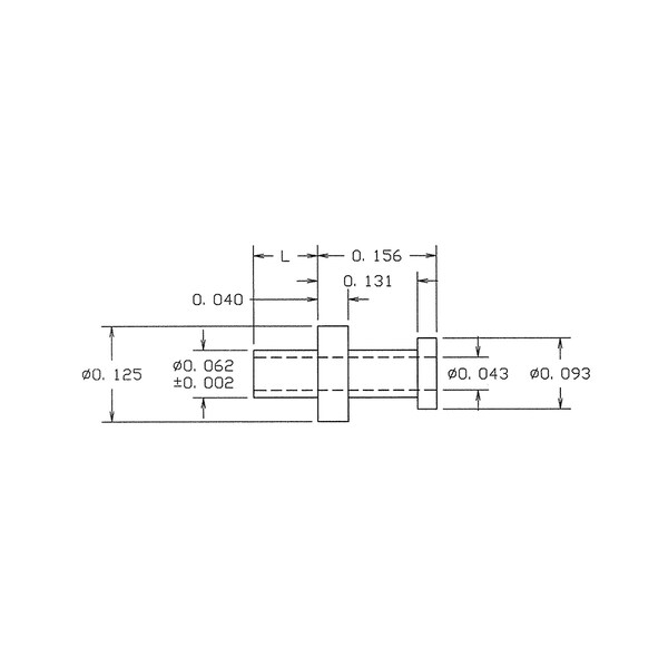 Concord Electronics MIL NON-INS THRU-HOLE TURRET TERM, 0.271" L, 15-302-3-095-1000 15-302-3-095